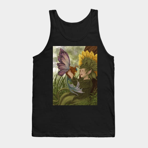 Fairy Daisy and rabbit butterfly with fish tail Tank Top by Dugleidy Santos
